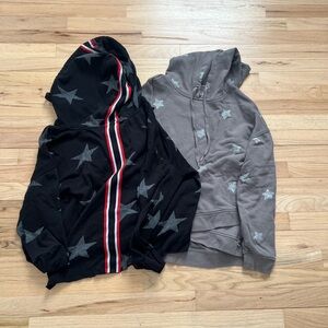 Star Pattern Hoodie Bundle - Black and Gray